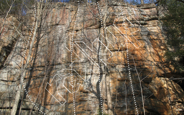 photo of Cottonmouth, 5.10a ★★★ at Cotton Top from New River Rock Vol. 1