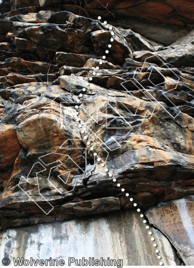 photo of Let Them Eat Pancake, 5.10b ★ at Ames Wall Left from New River Rock Vol. 1