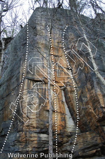 photo of Bubba Lou, 5.12c  at Central Bubba from New River Rock Vol. 1