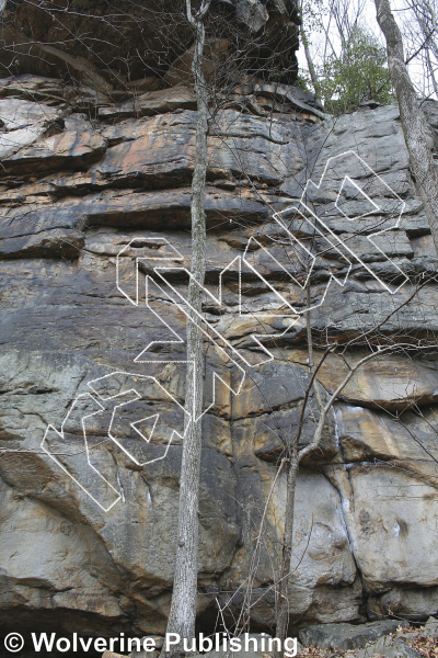 photo of Delirium Tremors, 5.11a ★ at Beer Wall from New River Rock Vol. 1