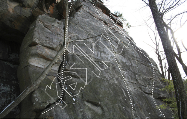 photo of New River Gunks, 5.7 ★★★ at Junkyard Wall from New River Rock Vol. 1