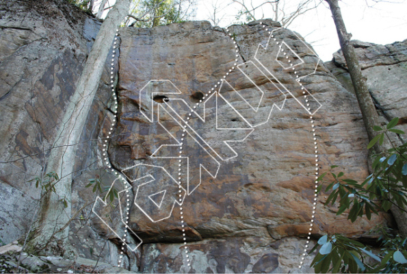 photo of Esse Crack, 5.10c ★★★ at Promised Area from New River Rock Vol. 1
