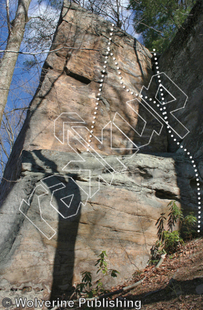 photo of Berlin Wall, 5.10b ★ at Promised Area from New River Rock Vol. 1