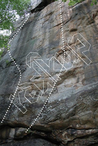 photo of Chasing Rainbows, 5.10a ★★ at Ambassador Buttress from New River Rock Vol. 1
