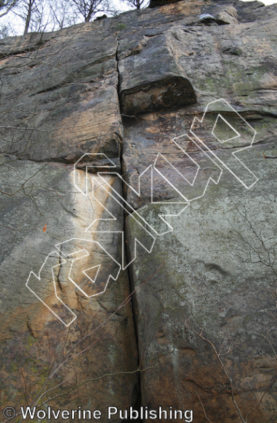 photo of Linear Encounters, 5.11a ★★★★ at Fern Point Slabs from New River Rock Vol. 1