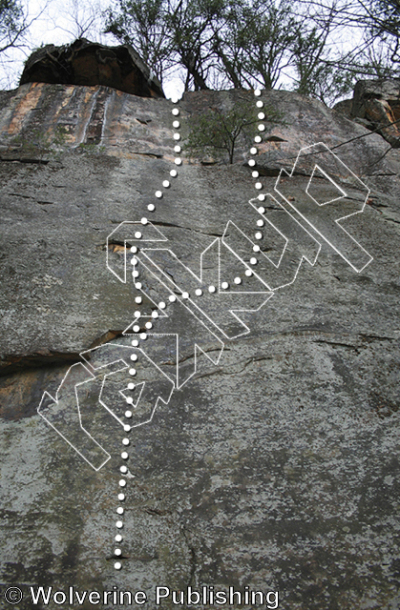 photo of De-Funked, 5.12b ★ at Fern Point Slabs from New River Rock Vol. 1
