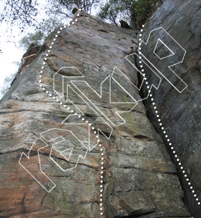 photo of Nasty Groove, 5.9 ★ at Fern Point Slabs from New River Rock Vol. 1