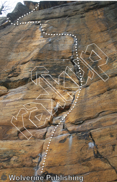 photo of Leave It to Jesus Direct Finish, 5.11d ★★★★ at Diamond Point from New River Rock Vol. 1