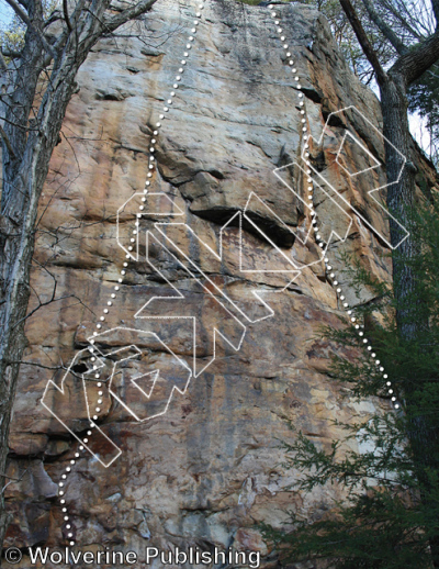 photo of The Will to Power, 5.11c ★★★★ at Burning Buttress from New River Rock Vol. 1