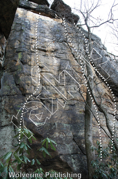 photo of Headless Mouse Memorial, 5.10b ★★★ at The Bitch from New River Rock Vol. 1