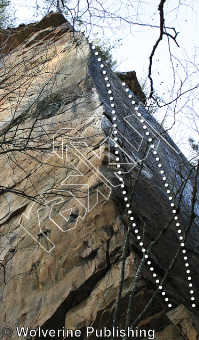 photo of Victims of Fury, 5.11c ★★★ at Domino Point from New River Rock Vol. 1