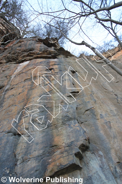 photo of Unnamed, 5.11a  at Sunshine Buttress from New River Rock Vol. 1