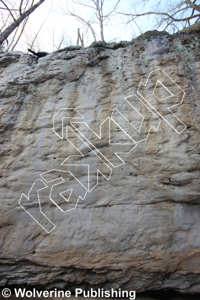 photo of Pop Top Heaven, 5.12b  at Garbage Wall from New River Rock Vol. 1
