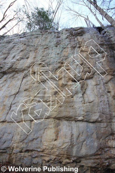 photo of Dispose of Properly, 5.11c  at Garbage Wall from New River Rock Vol. 1