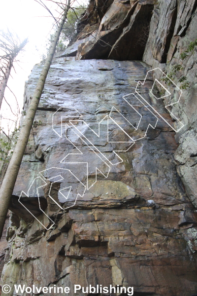 photo of Springer, 5.10b ★★ at Butcher’s Branch from New River Rock Vol. 1