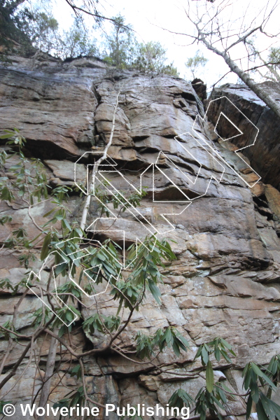 photo of The Bag, 5.10d ★★ at Butcher’s Branch from New River Rock Vol. 1
