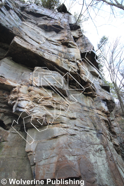photo of All the Right Moves, 5.11d ★★★ at Butcher’s Branch from New River Rock Vol. 1