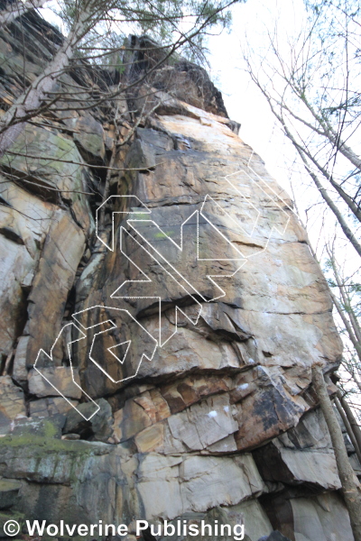 photo of Broken Foot, 5.8  at Seven-Eleven Wall from New River Rock Vol. 1