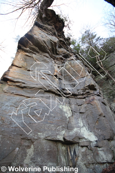 photo of Fuel Injector, 5.13b ★★★ at Seven-Eleven Wall from New River Rock Vol. 1