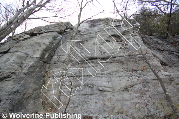 photo of Fish out of Water, 5.12b ★ at Upper Endless from New River Rock Vol. 1