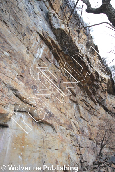 photo of Ride the Lightning, 5.13b ★★★ at The Cirque from New River Rock Vol. 1