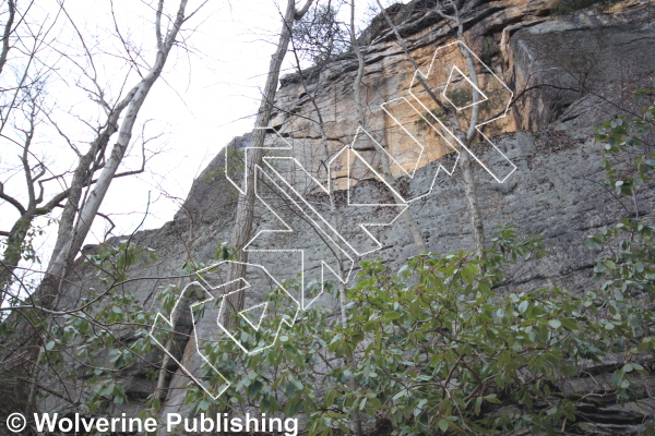 photo of High Octane, 5.10c ★ at Mungolian Wall from New River Rock Vol. 1