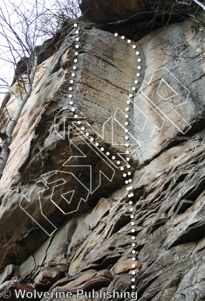 photo of Golden Age, 5.11d ★★★ at Moon Wall from New River Rock Vol. 2