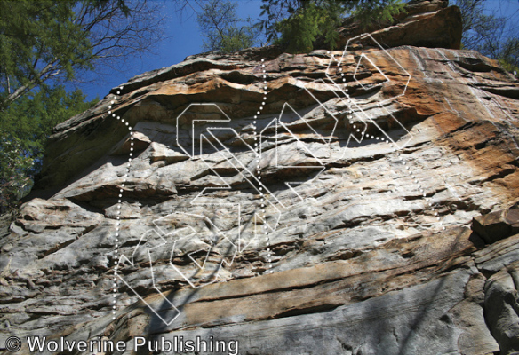 photo of Creature, 5.12c ★★★ at First Buttress from New River Rock Vol. 2