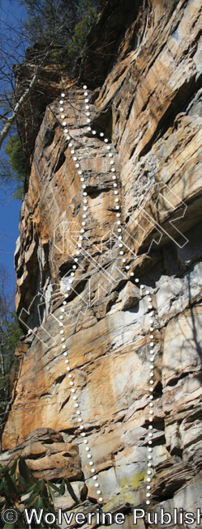 photo of Floaters, 5.10d ★★★ at First Buttress from New River Rock Vol. 2