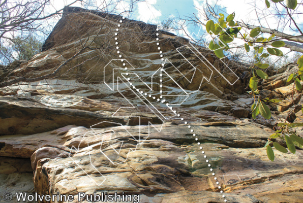 photo of Gary’s Route, 5.11c ★★ at Third Buttress from New River Rock Vol. 2