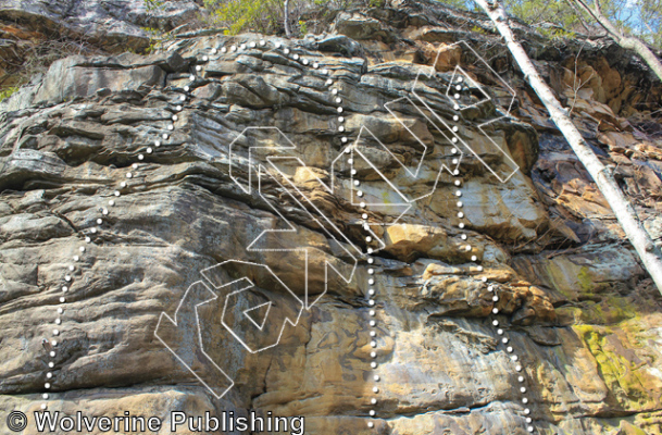 photo of Rrugë Të Pista, 5.10c ★ at Third Buttress from New River Rock Vol. 2