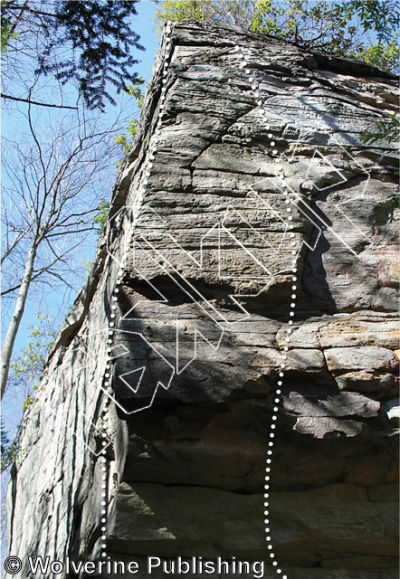 photo of Brown Star, 5.12a ★★★ at Brilliant Pebble from New River Rock Vol. 2