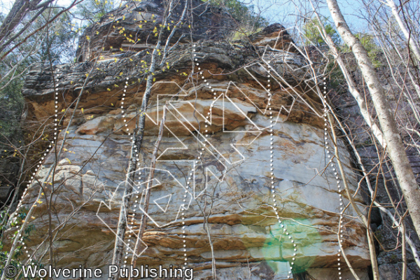 photo of Pooh’s Thought Spot, 5.11b ★ at The Other Place from New River Rock Vol. 2