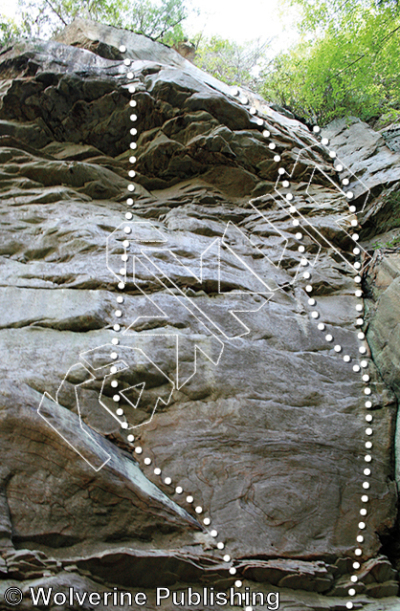 photo of Boozer, 5.10a ★★ at Hedrick’s Creek from New River Rock Vol. 2