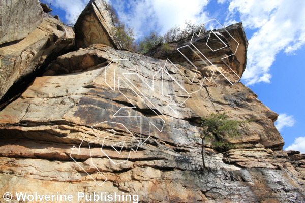 photo of Ramolada, 5.11b ★★ at The Tip from New River Rock Vol. 2