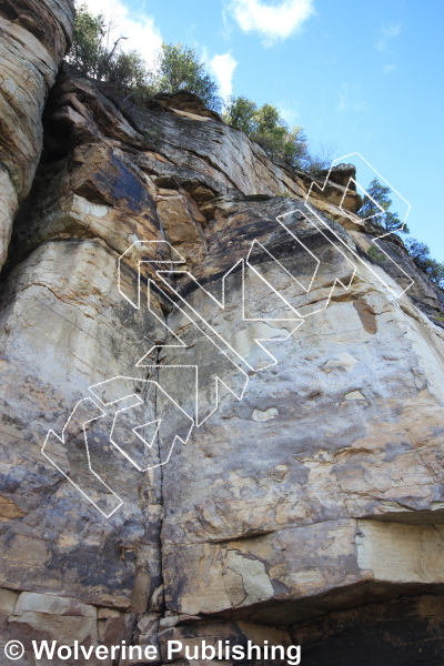 photo of War Hammer, 5.10b ★★ at The Tip from New River Rock Vol. 2