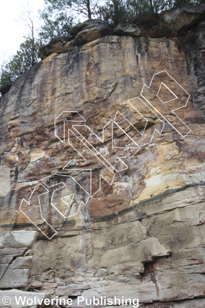 photo of Max Payne, 5.12b ★★ at Whippoorwill from New River Rock Vol. 2