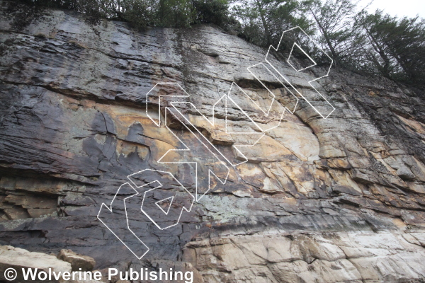 photo of Crescent Corner, 5.10b ★★★ at Whippoorwill from New River Rock Vol. 2