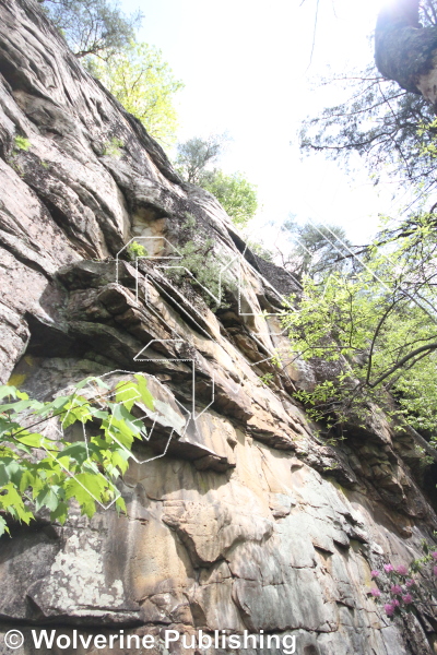 photo of Gabon, 5.11d ★★ at Second Buttress from New River Rock Vol. 2