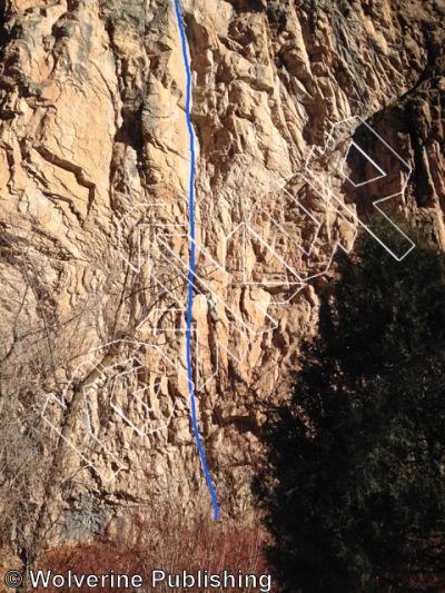 photo of The Automatic Leg Spreader, 5.12c ★★ at Wasteland from Rifle Mountain Park