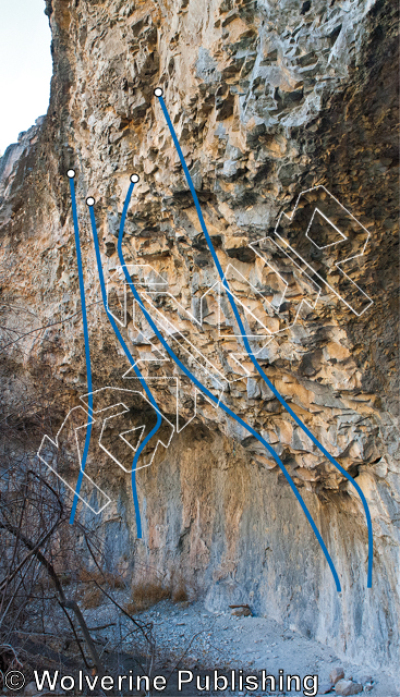 photo of Astro Glide, 5.12c ★ at Crystal Cave from Rifle Mountain Park