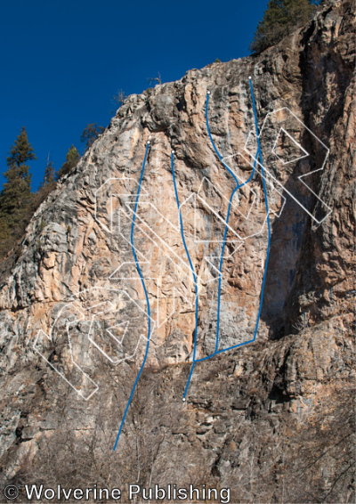 photo of Hawaii Five-0, 5.11d ★★★★ at Hawaiian Wall from Rifle Mountain Park