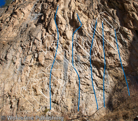 photo of Cardinal Sin, 5.12a ★★★★ at Meat Wall from Rifle Mountain Park