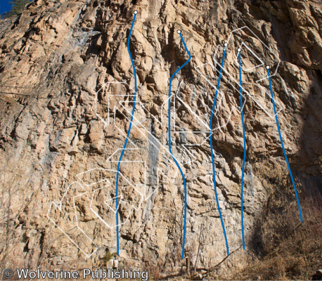 photo of Meat Wall from Rifle Mountain Park