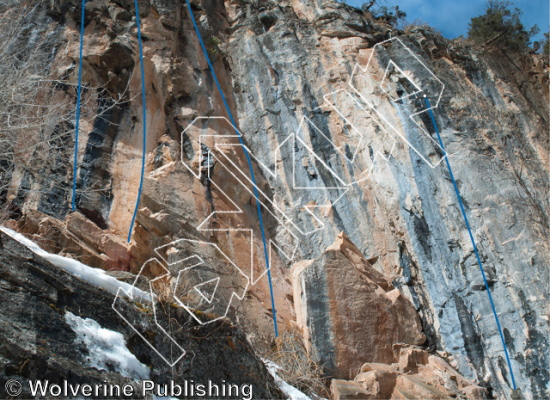 photo of The Communist, 5.10c ★★ at Red Dawn from Rifle Mountain Park