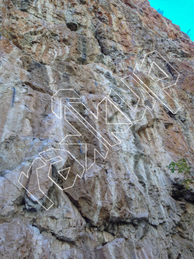 photo of Carnivore, 5.12b ★★ at Meat Wall from Rifle Mountain Park
