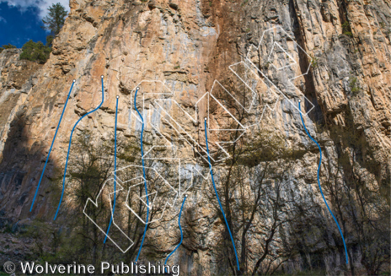 photo of Community Service, 5.11c ★★ at Wasteland from Rifle Mountain Park