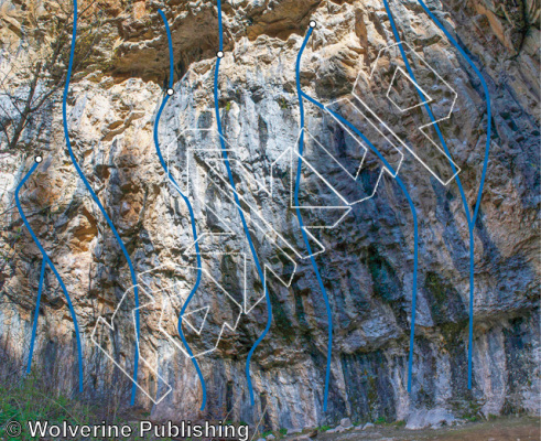 photo of Gun Shy, 5.12c ★★★ at Wasteland from Rifle Mountain Park