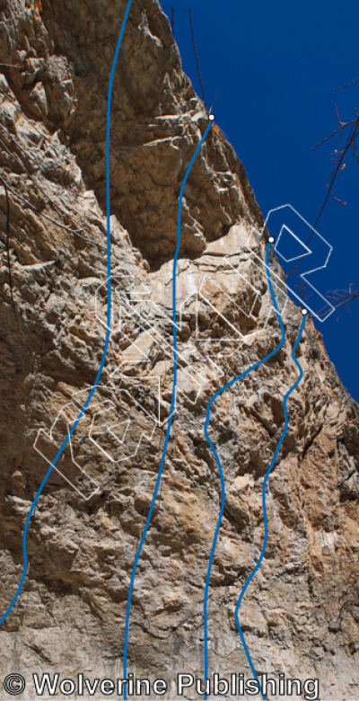 photo of The Crew, 5.14c ★★★ at Wicked Cave from Rifle Mountain Park