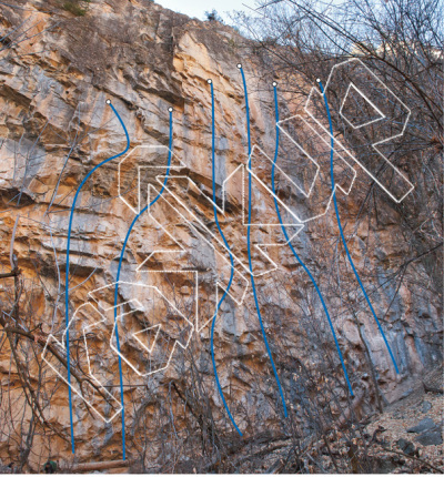 photo of Quickdraws, 5.12c ★★★ at Winchester Cave from Rifle Mountain Park